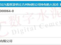 蕪湖南方水泥有限公司51%股權轉讓